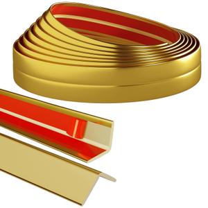 Raycity 36 Feet Flexible Inside & Outside Corner Trim Molding Peel and Stick Molding 90 External Corner Guards Trim for Tile and Wall Edges Gaps,Furniture and Wall Repair-Gold/0.06" (H)*1.6" (W) Raycity 36 Feet Flexible Inside & Outside Corner Trim Molding Peel and Stick Molding 90 External Corner Guards Trim for Tile and Wall Edges Gaps,Furniture and Wall Repair-Gold/0.06" (H)*1.6" (W)
