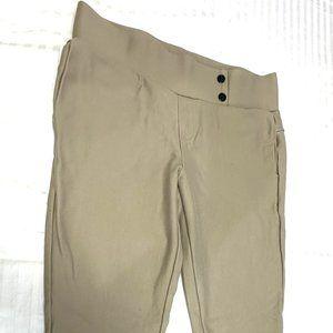 Stylish Conceited Tan Pants with Button Detail XL