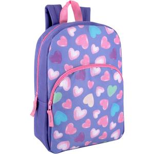 Trail maker 15 Inch Kids Backpacks for Boys & Girls | Preschool, Kindergarten, Elementary School Backpacks with Adjustable, Padded Straps (Happy Hearts)