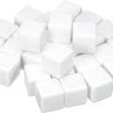 uxcell 20Pcs Acrylic Blank Dice, 20mm/0.79" Acrylic Six Sided Blank White Dice Blocks with Smoothed Surface for Board Games Party Fun
