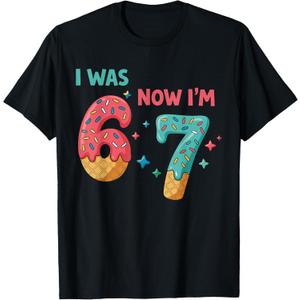 7 Year Old Birthday I was 6 Now I'm 7 Ice Cream Drip T-Shirt, Medium