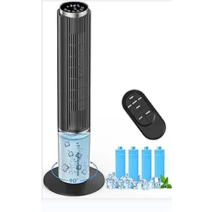 42 INCH Portable Air Conditioners w/LED Touch Screen, 4 Mode&3 Speed,1-Gal Tank for 15H Cooling Evaporative Air Cooler,12H Timer, No Hose No Window Needed, 90° Oscillating AC Unit for Bedroom