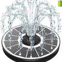 SZMP Solar Fountain, 3.5W Glass Panel, 2000mAh Battery, 4 Fixed Pipes, 7 Nozzles, White Solar Panel, for Garden Décor Bird Bath Swimming Pool