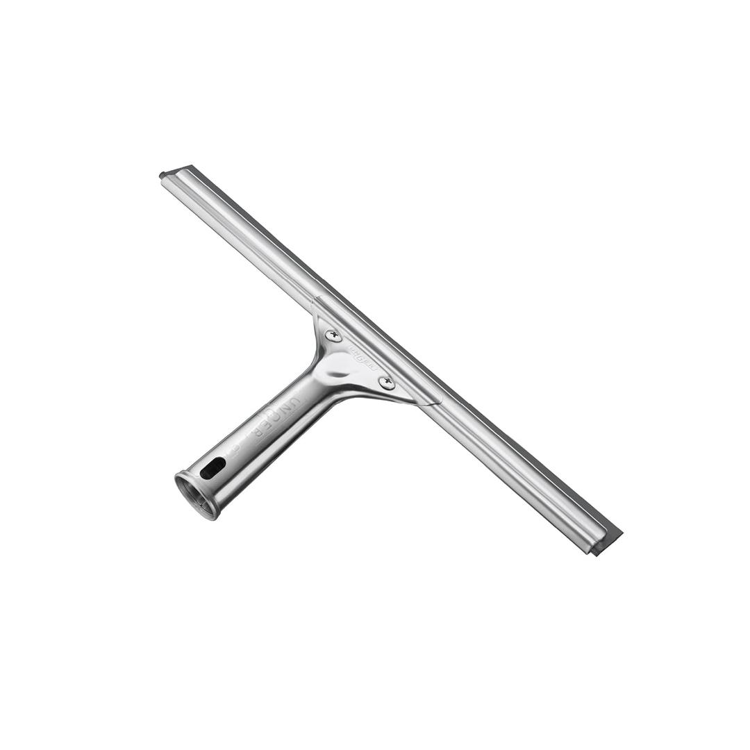 Unger Professional Stainless Steel Heavy-Duty Squeegee, 12", Silver
