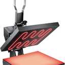 VEVOR Heat Press, 15 x 15 inch Heat Press Machine for T-Shirts, Fast and Even Heating, Easy to Use, High Pressure for Digital Industrial-Quality Sublimation Printer for Transfer Vinyl, T-Shirt, Black