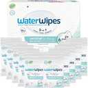 WaterWipes Sensitive+ On The Go Wipes, 3-In-1 Cleans, Cares, Protects, 99.9% Water, Unscented & Hypoallergenic Wet Wipes, 80 Count (8 Packs)