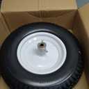 GICOOL 16" Solid Wheelbarrow Tire, 4.80/4.00-8" Flat-Free Tire and Wheel, 6" Centered Hub, 5/8" Axle Bore Hole for Wheel Barrow Garden Utility Cart Replacement, 1 Pack-6" Hub