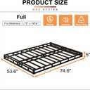 EMODA 5 Inch Box Spring Full Size Bed Base, 3000 LBS Heavy Duty Metal Mattress Foundation with Fabric Cover, Easy Assembly, Black