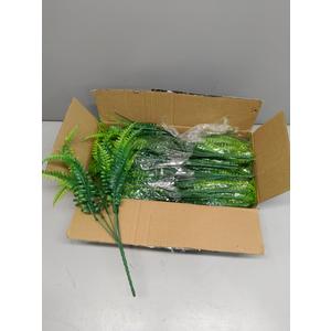 TURNMEON 20 Bundles Artificial Plants Outdoor Faux Boston Fern Summer Decor Fake Plants UV Resistant Plastic Greenery Shrubs Artificial Fake Flowers Outside Indoor for Spring Home Gardens Patio Yards