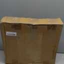 GLOKUUCA Corner Bread Box for Kitchen Countertop - Bamboo Large Capacity Bread Storage Bin with Acrylic Wavy Door Panel, Dual Door Bread Organizers Under Cabinet Mount Shelf (Black)