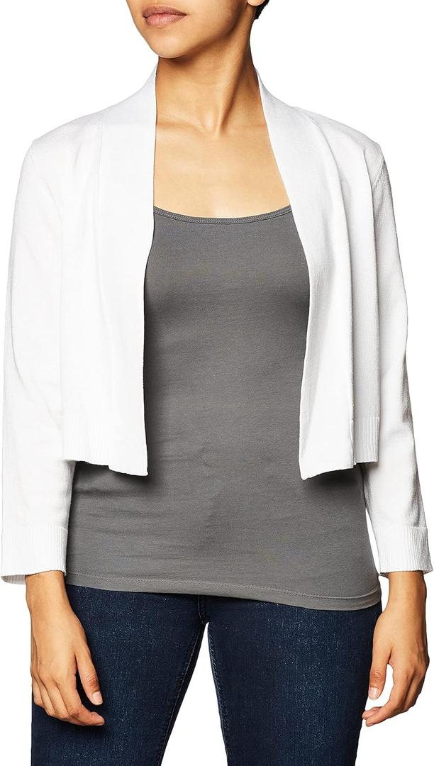 Calvin Klein Women's 3/4 Sleeve Knit Shrug (Large)