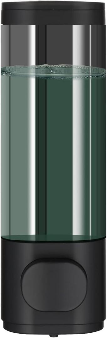 Pollock Shower Dispenser - 1 Chamber No Drill Shampoo & Conditioner Dispenser for Bathroom, Large Capacity, Black