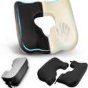 Bed Sore Cushions for Butt,Memory Foam Hemorrhoid Pillow for Sitting,T Shaped Opening Wheelchair Cushions for Pressure Relief, Donut Pillow for Bed Sores & Bedridden Pressure Sore,Black