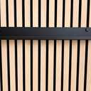 20” Acoustic Panel Shelf – No Drill Slat Wall Mount Shelf for Wood Panels – Fits 0.5–0.6” Slat Spacing – Includes Clips & Screws – Heavy Duty Metal Shelf – Black, 50 Centimeter