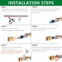 Garden Expandable Hose Repair Kit,Flexible Hose Fittings Brass Faucet Hose Adapter Collapsible Garden Hose End Replacement,3/4 Inch GHT Male and Female Quick Connector Water Hose Extender,1 Set
