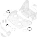 eXtremeRate Full Set Shell Buttons for Xbox One Elite Series 2 Controller, Clear Replacement Faceplate Back Plate Bottom Shell Case with Buttons for Xbox Elite Series 2 Core Controller - Model 1797