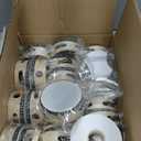 24 Set 4 Inch Tambourine for Adults Wooden Hand Held Drum with Metal Jingles, Gift Tags, White I Love You Printed Ribbon Percussion Gift Musical Instrument for Church Wedding Party Favor (Black)