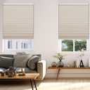 Changshade Cordless Blackout Cellular Shade, No Tools Installation, Honeycomb Shade for Bedroom, Kitchen, Children Room, Bathroom, Room Darkening Pleated Window Shade, 36 inches Wide, Beige CEL36BG72A