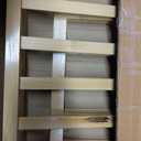 Bamboo Shoe Rack 4 Tier Collapsible - Shoe Rack for Entryway, Without Installation Storage Shelf Rack Perfect for Entryway Corridors Front Door Living Room Kitchen, Original Color, 9.8 x 26.7 x 26.7 inches