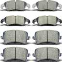 Front Rear Ceramic Brake Pads 8 Pieces Set fit for Audi A4,A4 allroad,A4 Quattro,A5,A5 Quattro,allroad,Q5,S4,S5