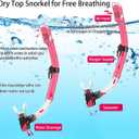 Snorkeling Gear for Adults with Fins Scuba Diving Gear Adult Professional Travel Snorkel Sets with Flippers,Anti-Fog Anti-Leak Diving Mask