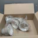 Aspen Creative 30054-5, Bell Clip-On Chandelier Lamp Shade, Light Grey, 3" Top x 6" Bottom x 5" Slant Height, Set of 5