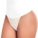 Womens Thong Shapewear Mid to High Waisted Shaper Thong WN0017 (Small, 04#d White#lace Mid Waist Wire)
