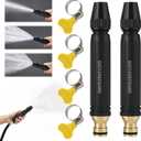 High-Pressure Car Wash Water Gun with Booster Nozzle Hose Clips, Water Hose Nozzle for Garden Watering Plants Vegetables