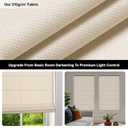 LazBlinds No Drill Light Filtering Roman Shades, Beige, 34" W x 48" H