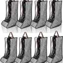 Shinylin 8 Pack Boot Storage Bag Portable Dust Proof Boot Bags for Cowboy Boots for Travel Long Tube Shoes Bags Women Men Tall Shoe with Handle for Home Travel (Tall)