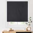 LazBlinds 100% Blackout Roller Shades, No Tools No Drill Cordless Blinds for Windows, Thermal Insulated UV Protection Privacy Window Shades for Bedroom (36''W x 72''H, Black)