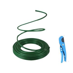 32ft Long 20mm Diameter Flexible Pipe PVC Tubing - Bendable Pipe Stem for Artificial Flowers Stem, Balloon Arches, Floral Wedding Decor, DIY Crafts, Cosplay Props (Green (32ft+1PCS Tubing Scissor))