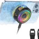 Black Shark FunCooler 5 Magnetic Cell Phone Cooler for Gaming, Portable Mobile Phone Cooling Fan with RGB Light, Cellphone Radiator for iPhone Magnetic Series/Android/Tablet/iPad (Black)