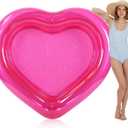 Skylety Giant Heart Inflatable Swimming Pool, Year-Round Fun for Ball Pits, Fits 2-3 Adults with Patches, Swimming Pools, a Summer Pool Party and The Beach Date Night(Pink)