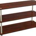 ClosetMaid 3-Tier Shelf Organizer Unit for Shoes, Accessories, Hats, Purses, Bags, in Entryway or Closet, Wood Shelves with Metal Frame, Cherry