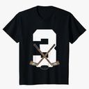 Kids Ice Hockey Kids Toddler Boys 3rd Birthday Ice Hockey T-Shirt 3T