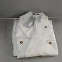 Men's Slim Fit 2 Piece Suit Double Breasted Business Wedding Prom Tuxedo Suits Blazer & Pants Set (38, White)