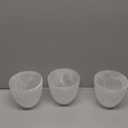 3 Pack Bell Shaped Alabaster Glass Shade, Traditional Style Lighting Fixture Shade Replacement for Ceiling Fan Lights Wall Light, Lipless with 1-5/8-inch Fitter Opening