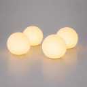 4-Pack 3-Inch Rechargeable LED Orb Lights 16 Color Glow Spheres, 4 Modes, Waterproof Ambient Lighting Balls, Glowing Orbs for Indoor, Outdoor, Pool, Room, and Patio Decor