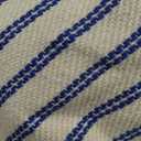 MIULEE Royal Blue and Beige Patchwork Farmhouse Pillow Covers 18x18 Inch, Pack of 2 Striped Linen Decorative Modern Accent Pillow Cases for Sofa Couch Bedroom