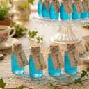 24 Set Wonderland Tea Party Favors Small Glass Bottle Mini Potion Bottle with Cork Drink Tag Jute Twine Spell Jar for Wonderland Decor Tea Party Supplies Wedding Birthday Baby Shower Table Decor