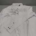 J.VER Men's Tuxedo Shirt Formal Dress Shirt Pleated Long Sleeve Button Down Shirts for Prom Party Wedding (3X-Large, White)