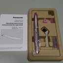 Panasonic Women’s Facial Hair Remover and Eyebrow Trimmer with Pivoting Head, Includes 2 Gentle Blades for Brow and Face and 2 Eyebrow Trim Attachments, Battery-Operated – ES2113PC