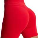 Aoxjox Luna Workout Biker Shorts for Women Tummy Control High Waisted Exercise Athletic Gym Running Yoga Short 6", Size M
