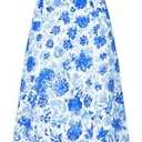 IHOT Women's Halterneck Floral Maxi Dresses Sleeveless Summer Casual Beach Vacation Dress S