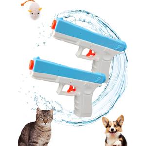 Squirt Spray Guns for Cats Dogs Training, Cat Deterrent, Water Spray Pistols for Dogs Cats Pets Training, Size for Adults, 2 Pack, [Upgraded v2.0]
