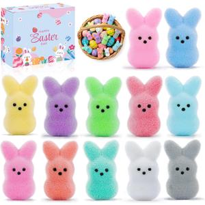 Easter Basket Stuffers for Kids,Easter Egg Fillers, Cute Bunny Toys Easter Gifts for Kids, Party Favors Classroom Exchange, Easter Decorations (12PCS)