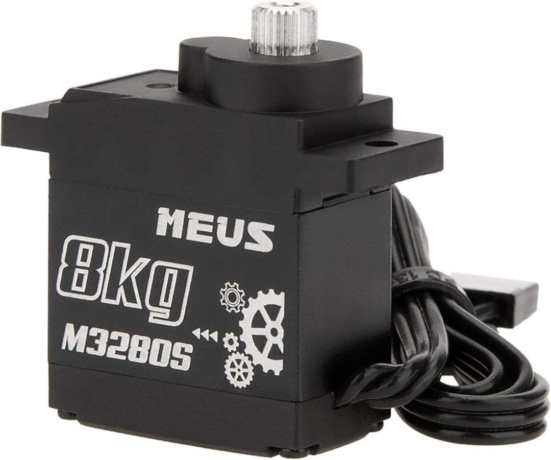 MEUS RACING 8KG Digital RC Micro Servo for Axial SCX24 Traxxas TRX4M Redcat Ascent-18 1/18 1/24 RC Crawler, NOT for Stock SCX24 Servo Mount(M3280S)