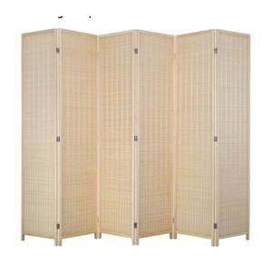 FDW 6-Panel Folding Room Divider | 6ft, Natural | Light & Portable
Bamboo Divider with Woven Mesh | Easy to Move Privacy Screen | For Space Separation, Living Room, Bedroom, Office