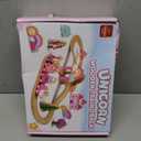 Lehoo Castle Wooden Train Set, Unicorn Train Set for Toddlers 2-4, Wooden Train Track Toddler Girl Toys Pink Train Fantasy Toys for 3 4 5 6 Year Old Girl